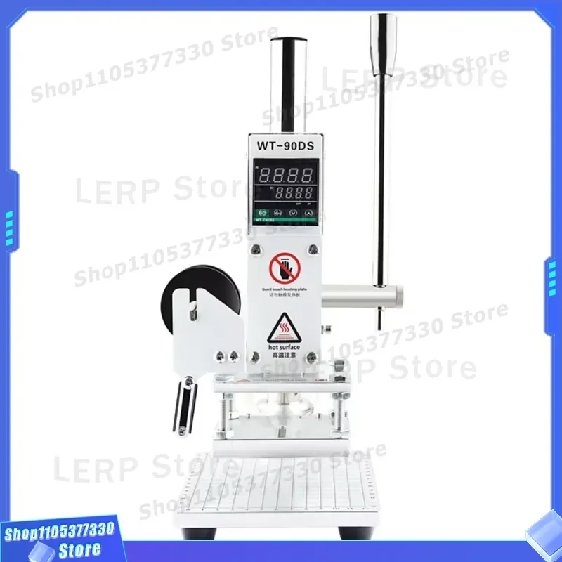 Mini Digital Hot Stamping Machine 10x13cm Manual Embosser for Leather Wood Logo 110V 220V Heat Press Tool 10x13cm Manual Hot