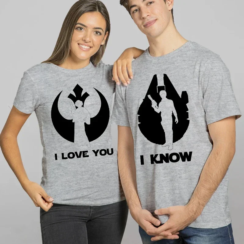 Clothes for Women I Love You and I Know Shirts Couple Love T-shirts Honeymoon Trip Tshirts Husband and Wife Tees Valentine Shirt