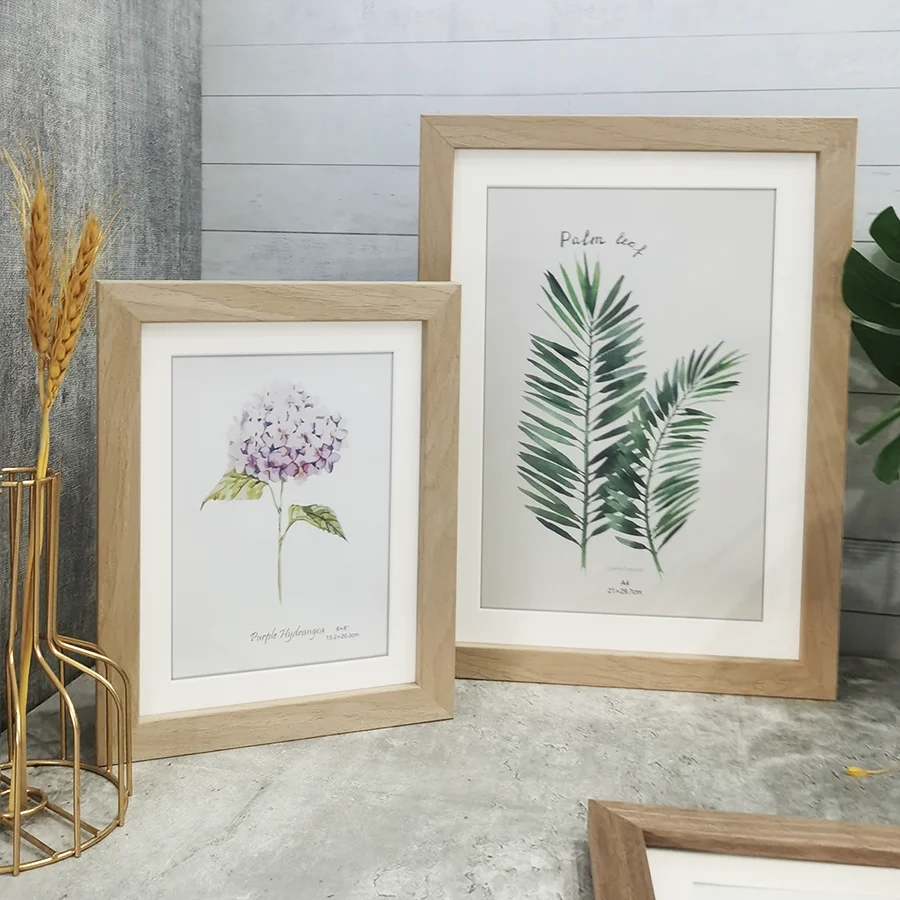 1Pc Natural Wood Photo Frames For Picture Wall 10X15 15X20 20X25 A4 Pictures Frame Stand For Photo Decor Commemorative Gift