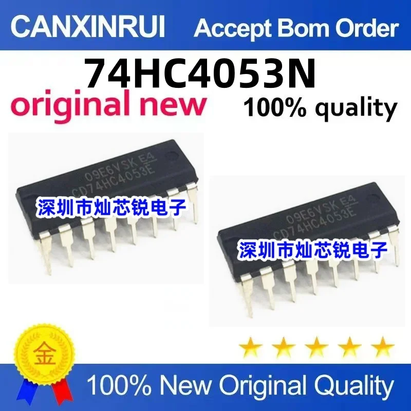 

(5-100 pieces) Brand new stock 74HC4053N CD74HC4053E DIP-16