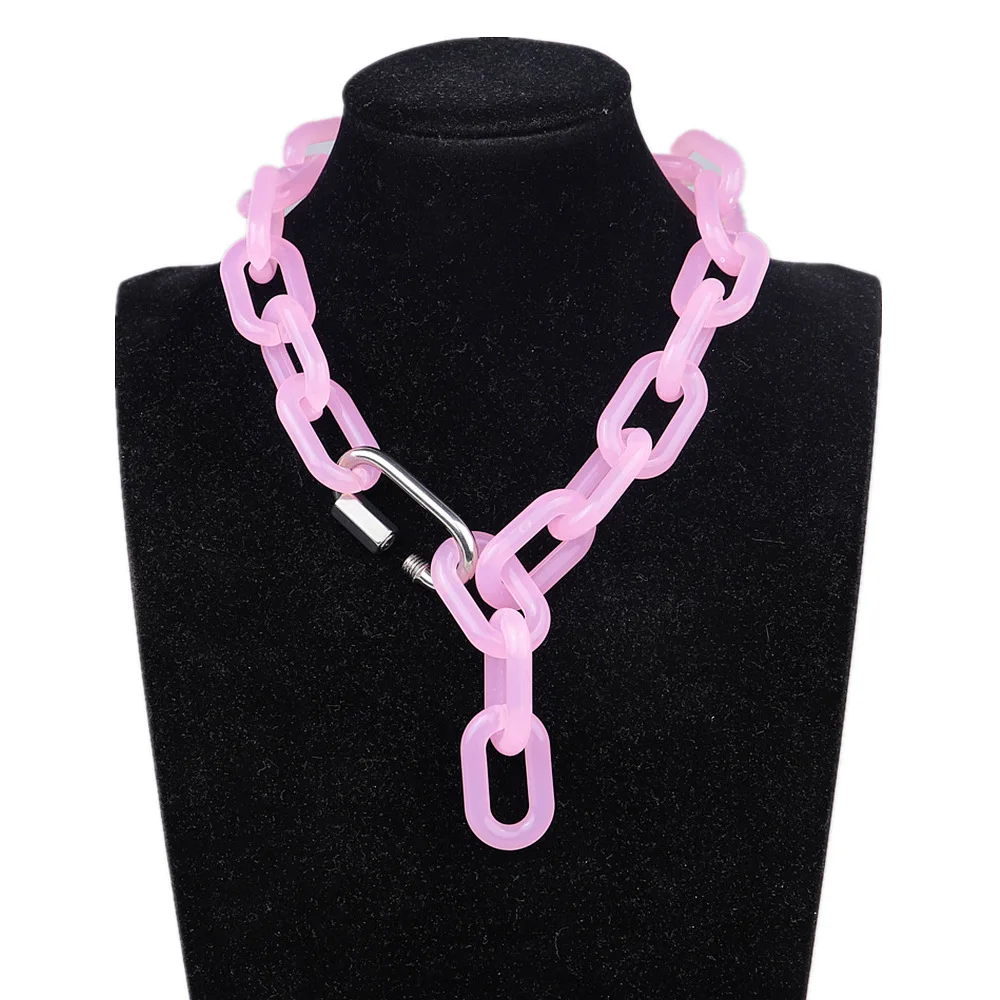 Fishsheep Acrylic Chain Necklace Transparent 5
