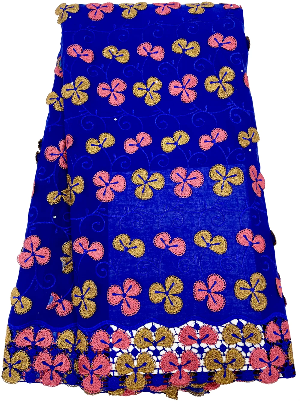 3D Bloemen Afrikaanse 100% Katoenen Zwitserse Voile Kantstoffen Hoge Kwaliteit Nigeriaanse 2026 Dames Feestmateriaal Voor Kleding En Naaien
