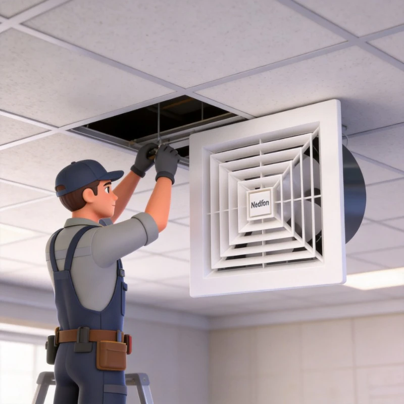 Ceiling Mounted Direct Exhaust Ventilation Fan High Air Volume Low Noise Suspended Ceiling Exhaust Fan