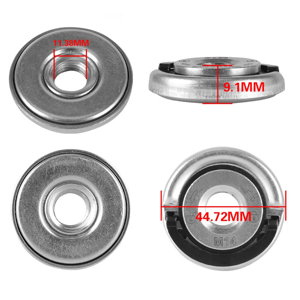 M14 앵글 연마기 퀵릴리즈 자동 잠금 연마기 프레스 플레이트, 플랜지 너트 파워 척