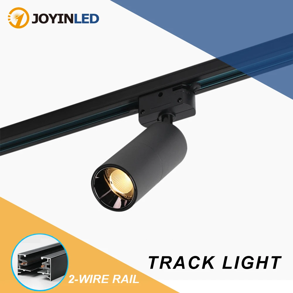 Modern 2wire 7W/12W Rail Spotlights Lamp Tracking LED Fixture 110V 220V COB Spot Lights LED Track Light Indoor Lighting