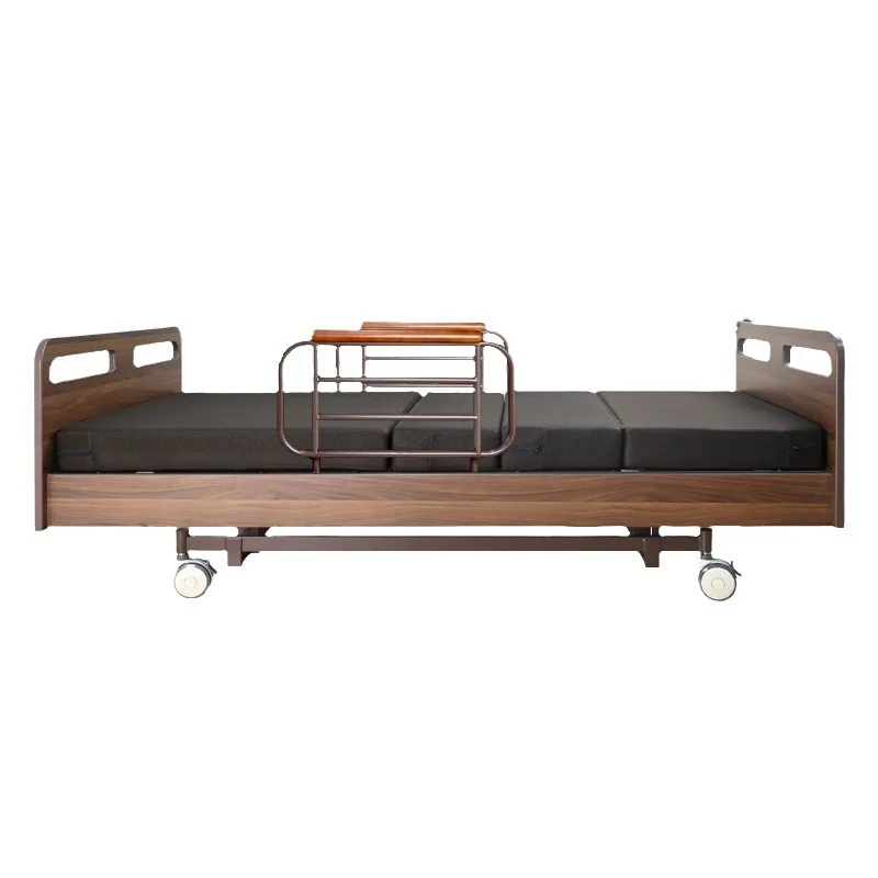 Nursing Home Senior-friendly Solid Wood Bed For The Elderly With Handrails For Self-care Nursing Home For The Elderly