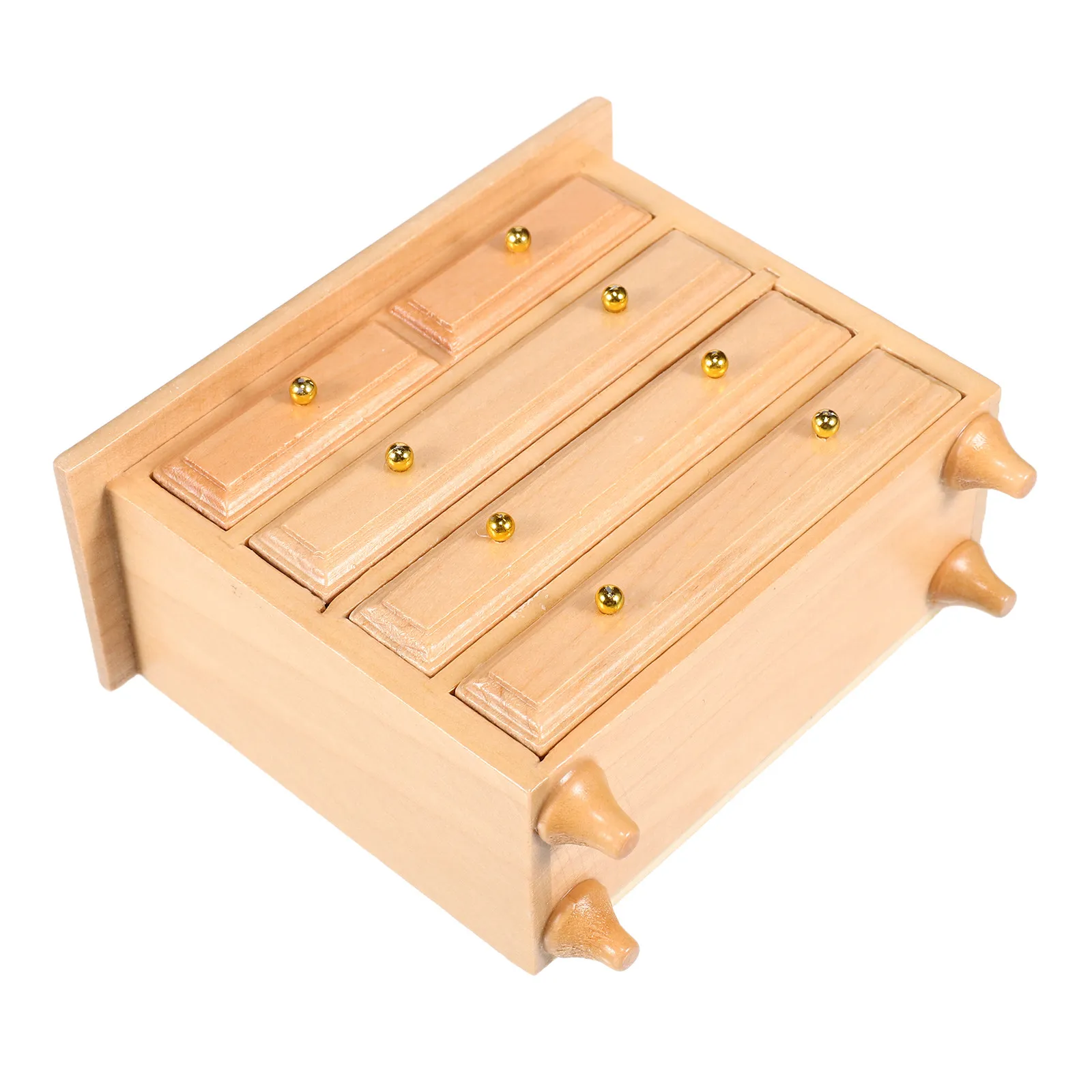 

Miniature Wooden Cabinet 1:12 Scale Dollhouse Furniture Storage Drawers for Living Room Bedroom Scenes Realistic Mini Home Decor