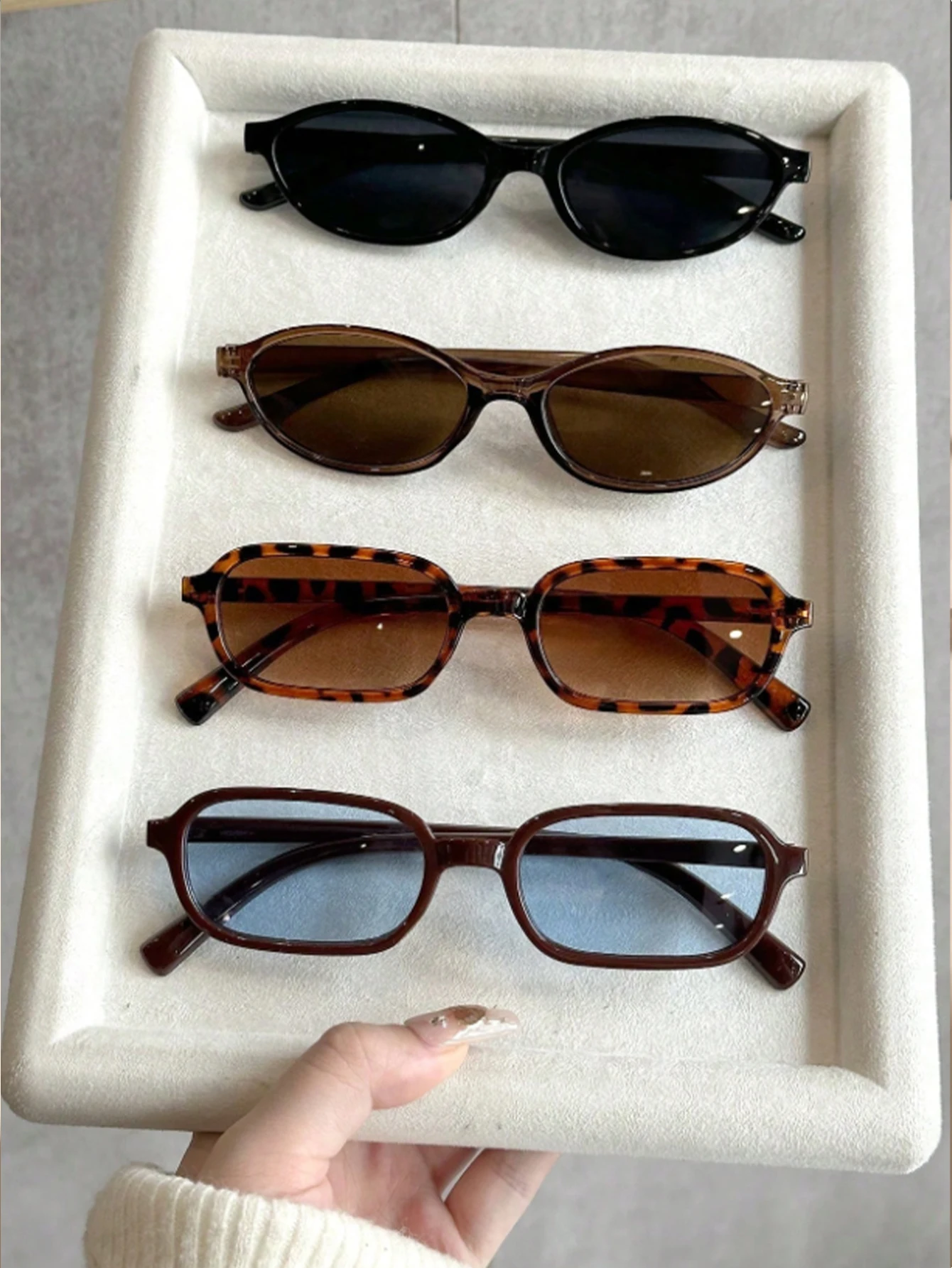 4Pcs New Retro Small-Frame Sunglasses, Same Style as Internet Celebrities, Trendy Uv Protection, Unisex Style