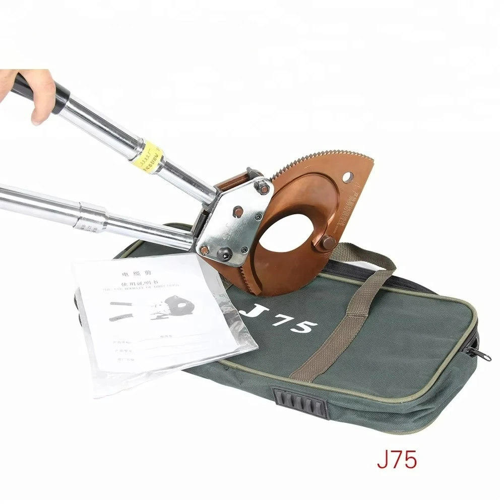 J75 Hand Mechanical Ratchet Cable Knife Tool Copper Aluminum Cable Semiconductor Cable Knife
