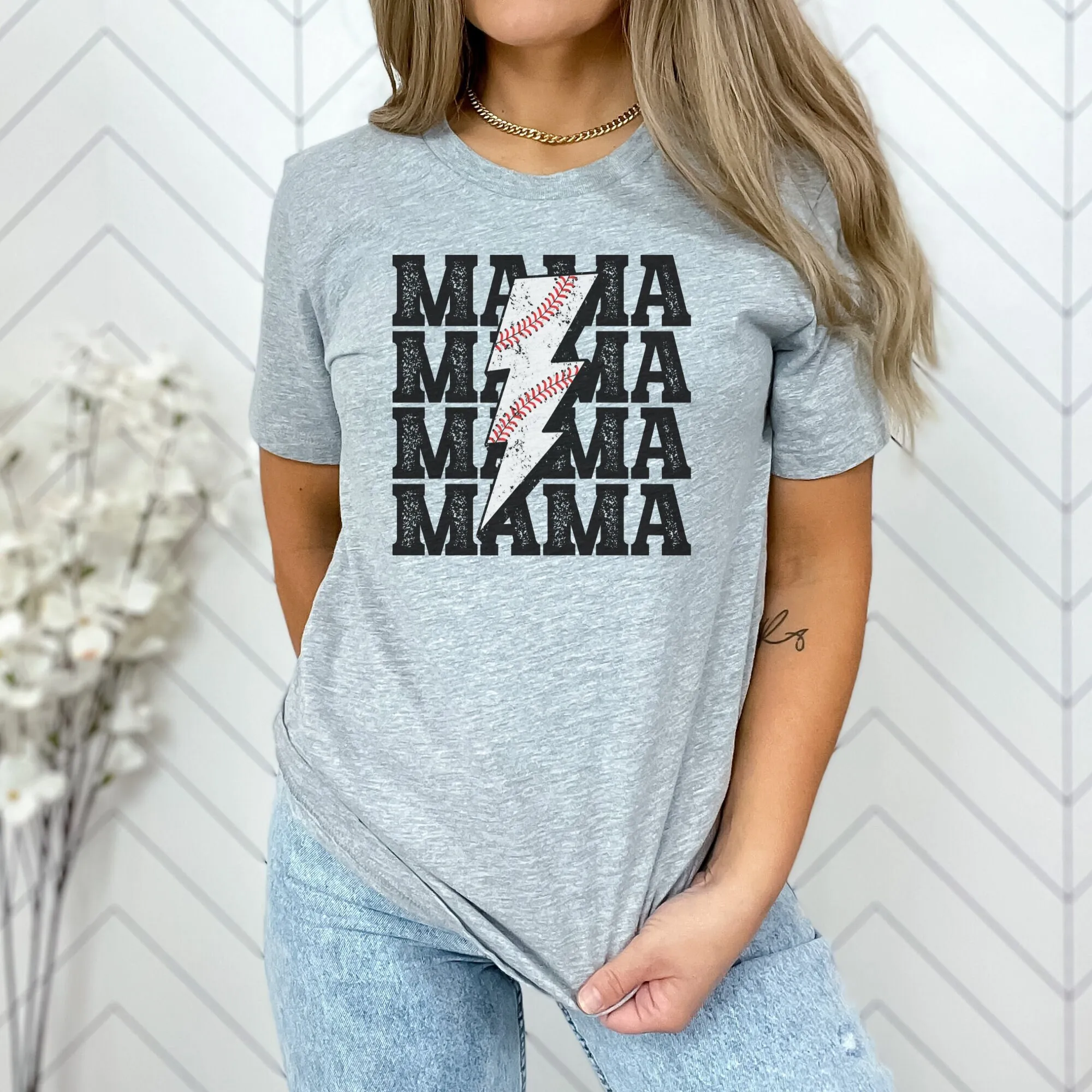 Baseball Mom T Shirt Mother'S Day For Retro Tee Cute Lightening Birthday