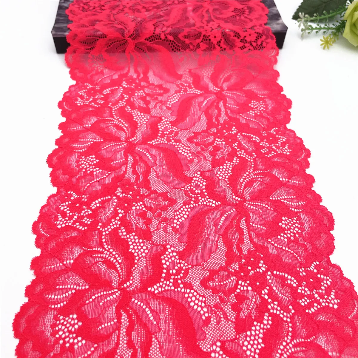 3y/lot larghezza 22.50cm rosa elasticizzato pizzo elastico gonna orlo per vestiti accessori per cucire Lingerie abito da sposa in pizzo