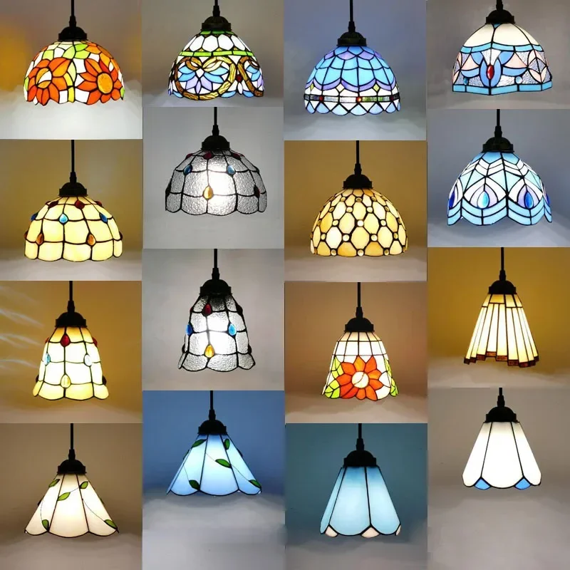 

European Retro American Style Rural Classic Garden Single Head Chandelier Bar Porch Glass Iron Decorative Lamp