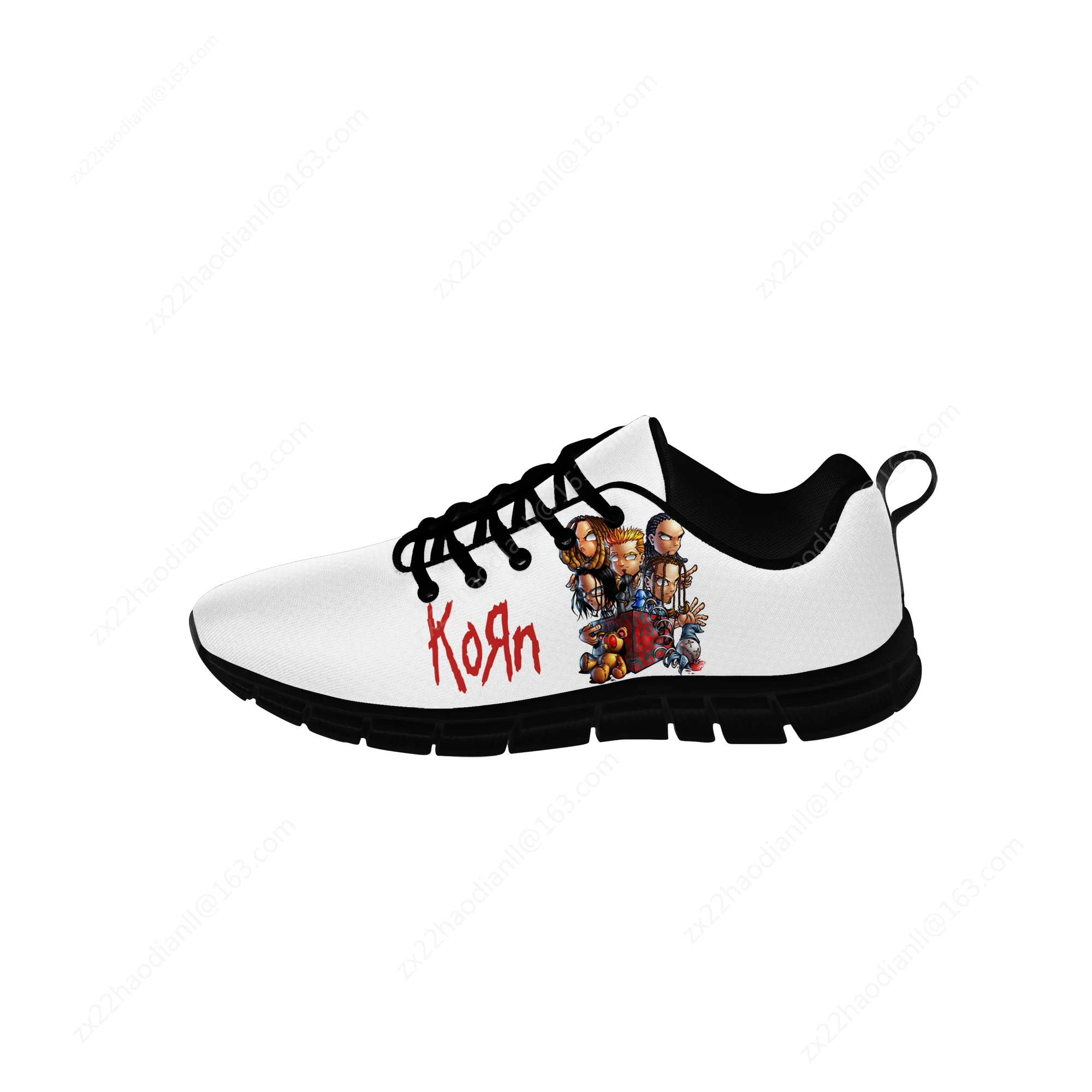 Korn Rock Band Sneakers Mens Womens Teenager Casual Shoes Canvas Running Cloth Shoes 3D Printed Breathable Lightweight shoe