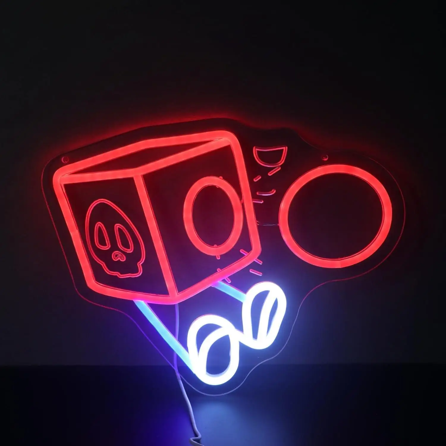 

Забавная неоновая вывеска Funny Box Gaming, аниме-светильник USB с регулируемой яркостью, светодиодные лампы для детской спальни, игровой комнаты, общежития, подарок для геймеров, настенный светильник для детей