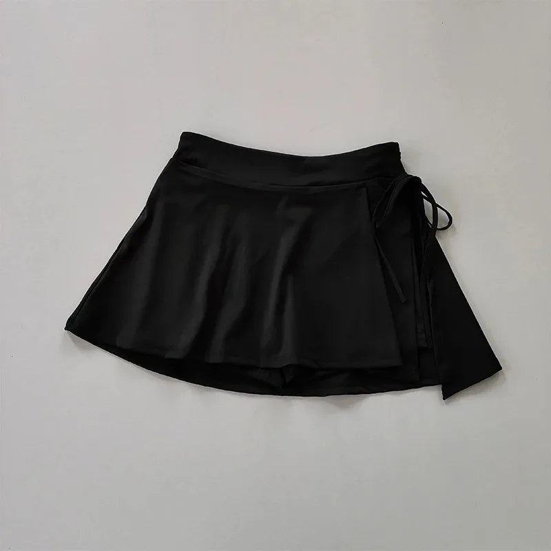 Sports Yoga Skirt Badminton Tennis Skirt Pants Half-body Quick Drying Pocket Skirt Side Split Strap For Outwear