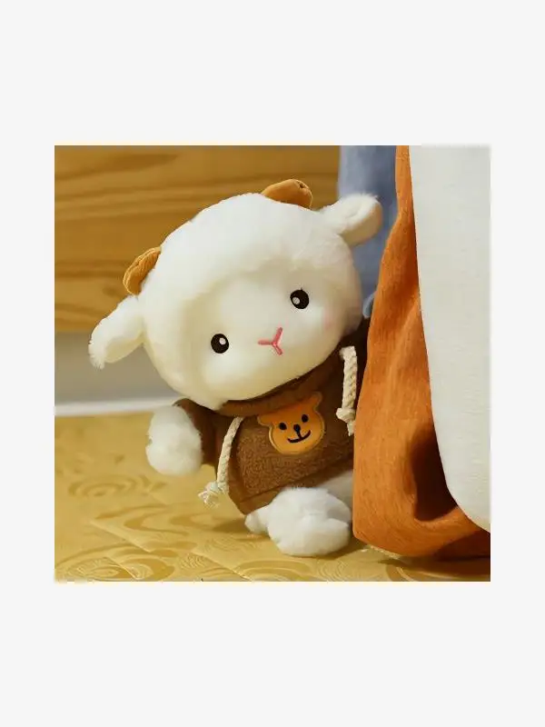Peluche de Cordero Pocky, Juguete de Peluche Suave y Adorable, Regalo para Novia, San Valentín, Cumpleaños