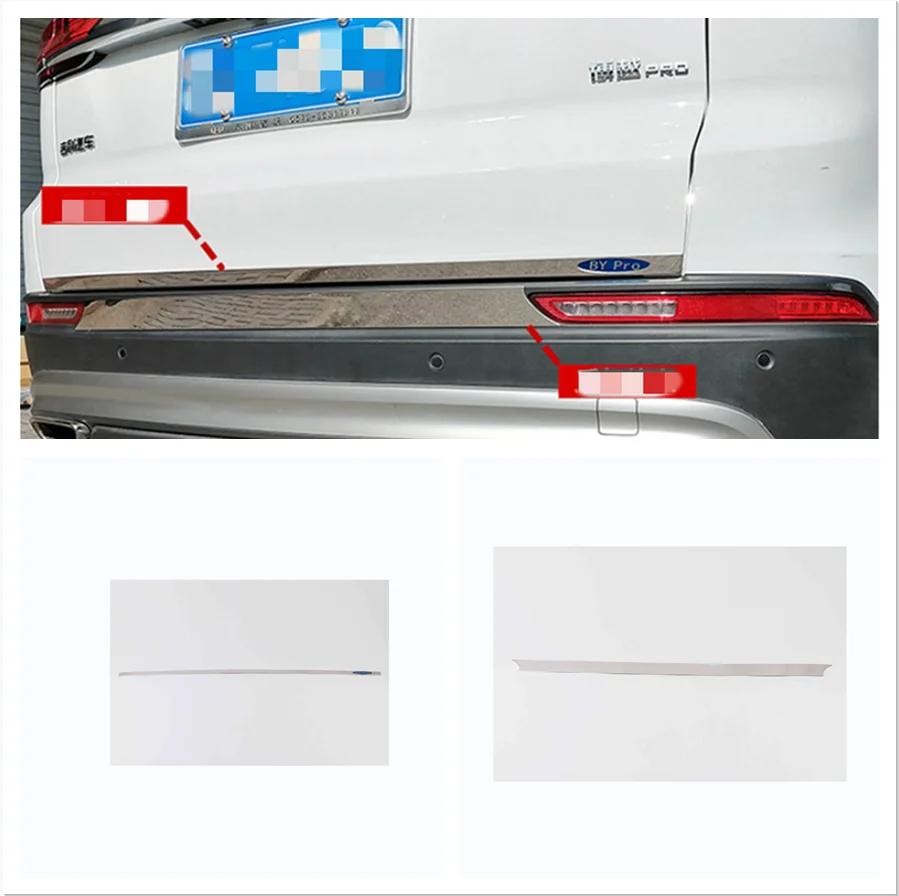 

For Geely Atlas Pro Azkarra Boyue Emgrand X7 Sport 2020 2021 2022 Accessories Rear Trunk Tailgate Door Strip Streamer Lid Cover