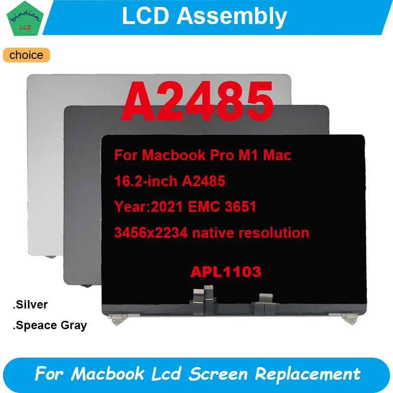 New Laptop A2485 LCD Screen Display Assembly For Macbook Retina 16.2