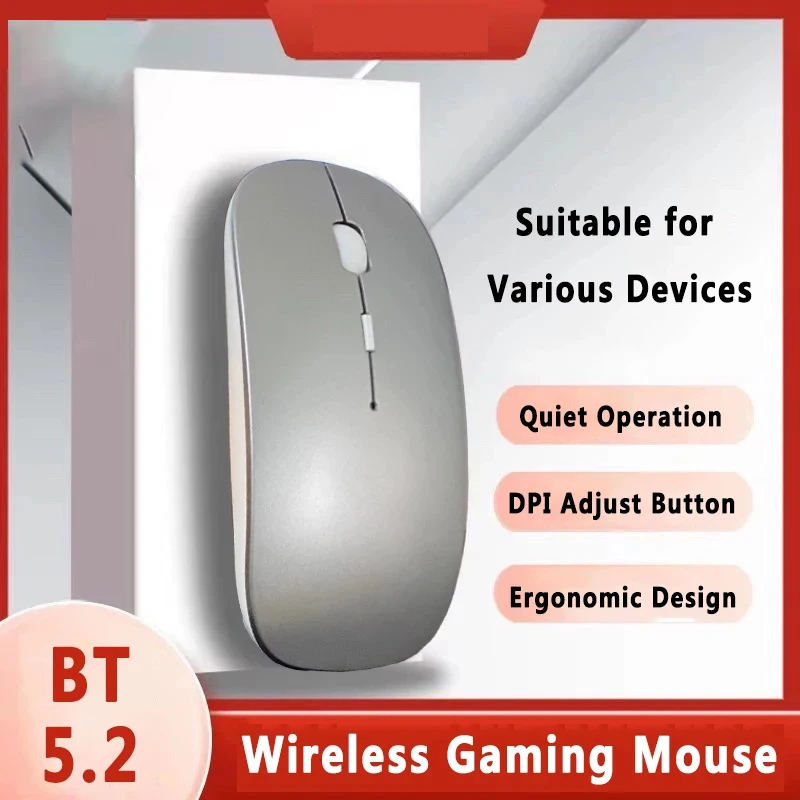 

Wireless Mouse Bidirectional Receiver Bluetooth Silent Charging Ergonomics Adjustable Dpi Office Silence Gaming Mouse