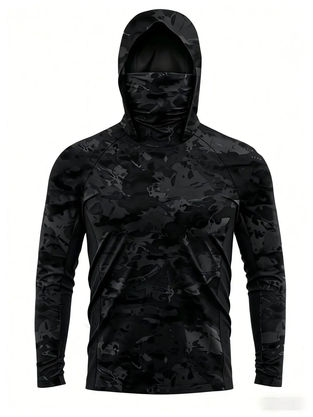 European and American Men's Summer Fish Print Comfortable Breathable Fishing Suit Long Sleeved T-Shirt Outdoor Casual Top image 2
