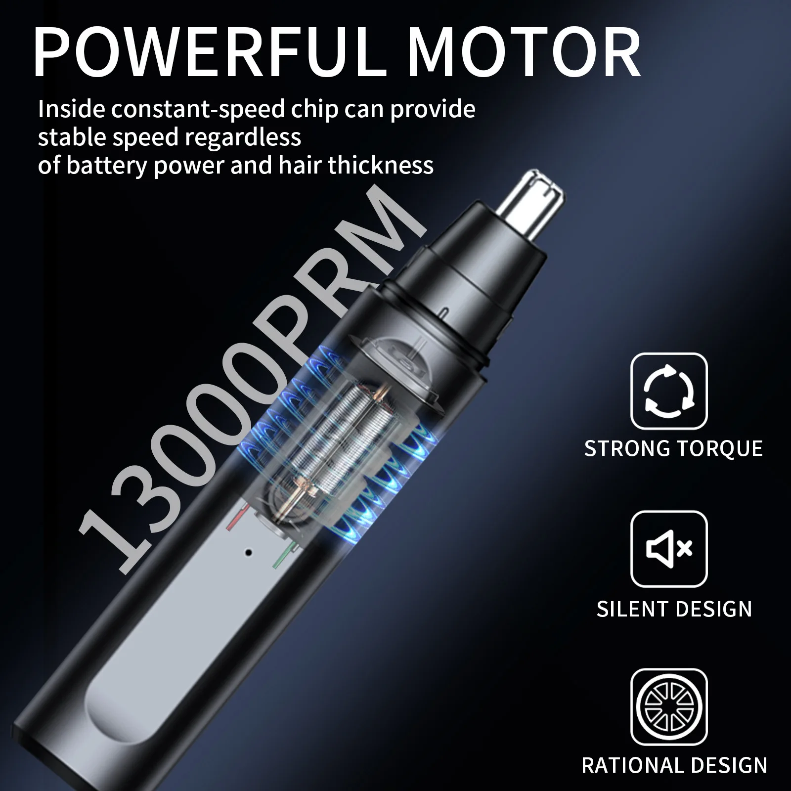 ماكينة تشذيب شعر الأنف للرجال، ماكينة تشذيب شعر الأنف الكهربائية القابلة لإعادة الشحن، ماكينة إزالة شعر الأنف المعدنية