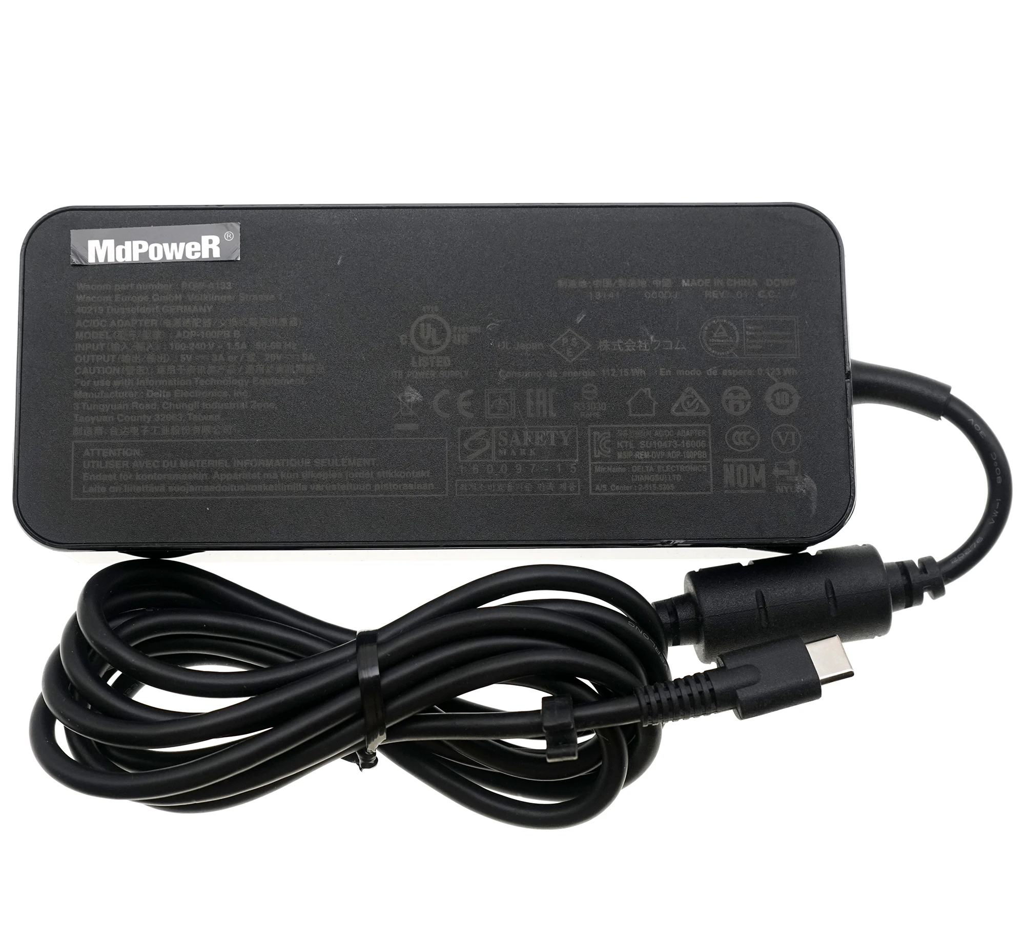 

ADP-100PB B Адаптер переменного тока 20 В 5 А 100 Вт для WACOM DTH W1620 W1320 Mobile Studio Pro DTH-W1620H-UK Зарядное устройство USB-C Type-C