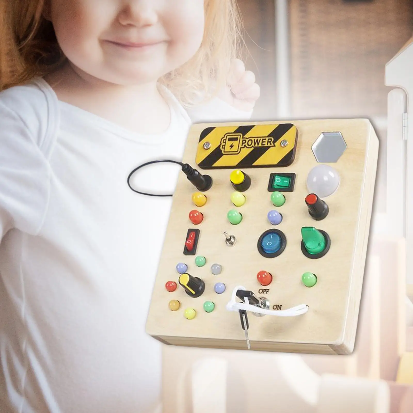 Panel de Control de madera Montessori, tablero ocupado para niños pequeños, regalos de cumpleaños