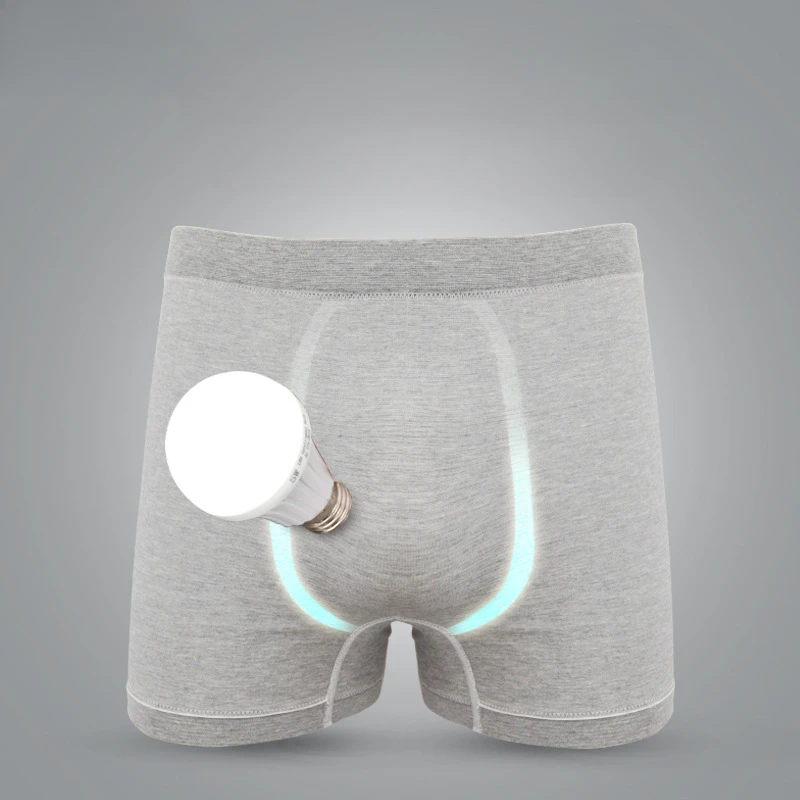 Conductive Yarn Inner Crotch Man Breathable Boxers Penis Pouch Enhance Panties Fitness Gym Push Comfortable Seamless Underwear