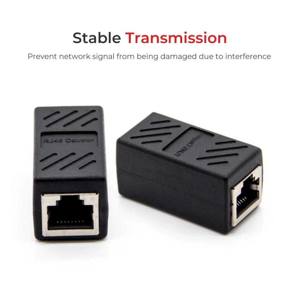 Rj45 extensor de rede, fêmea para fêmea, adaptador ethernet, cabo ethernet, para laptop