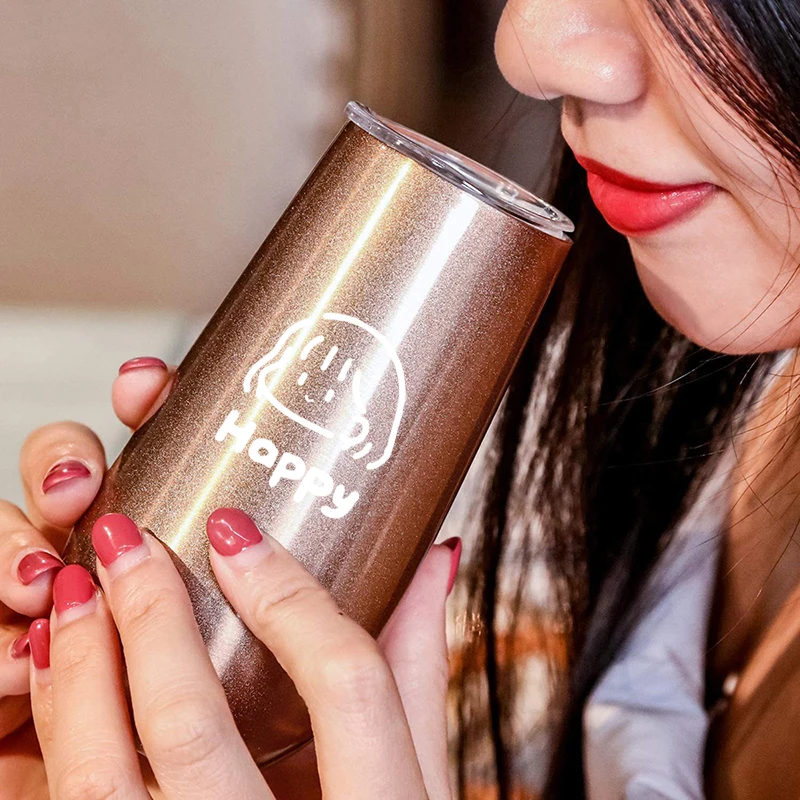 Copas de vino simples, tazas para bebidas, tazas de acero inoxidable de moda, como regalo del Día de San Valentín, adecuadas para el hogar, fiestas y bodas