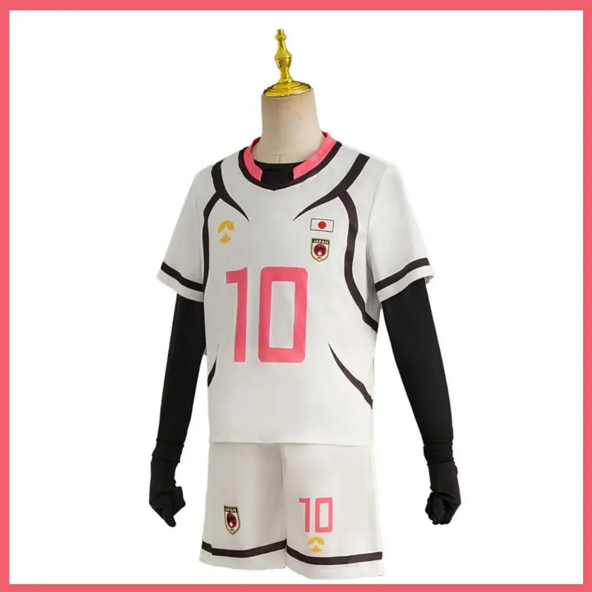 Anime Blue Lock Itoshi Sae Cosplay Costume U20 Competition White Pink Football Team T-Shirt Shorts Campus Gymnastics Set 2025