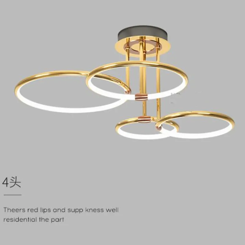 

Gold Plating Modern Led Ceiling Lights For Living Study Room Bedroom Led Ceiling Lamp kitchen Rings Chandelier Lustre