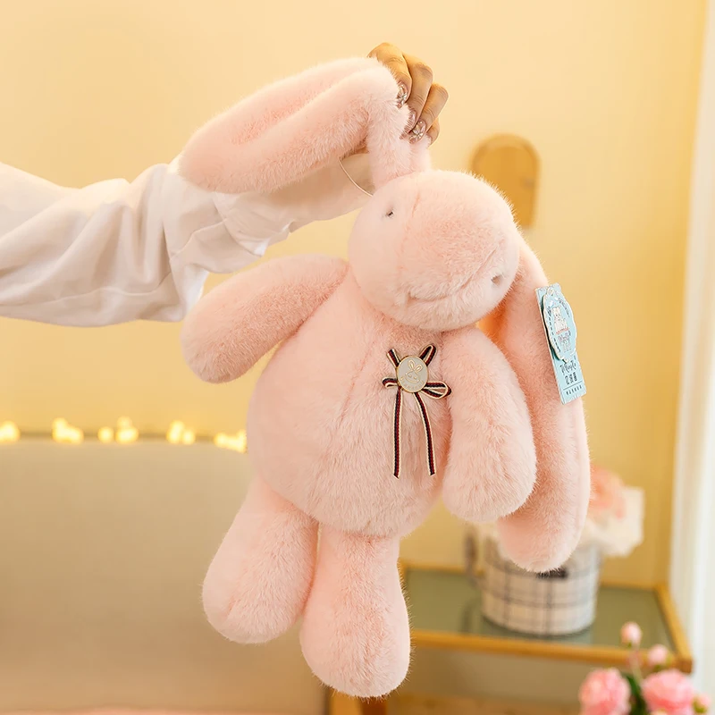 70cm Big Size Colour Long Ear Rabbit Plush Toys Soft Stuffed Animals Bunny Dolls Babys Sleeping Mate Pillow for Girls Kids Gifts