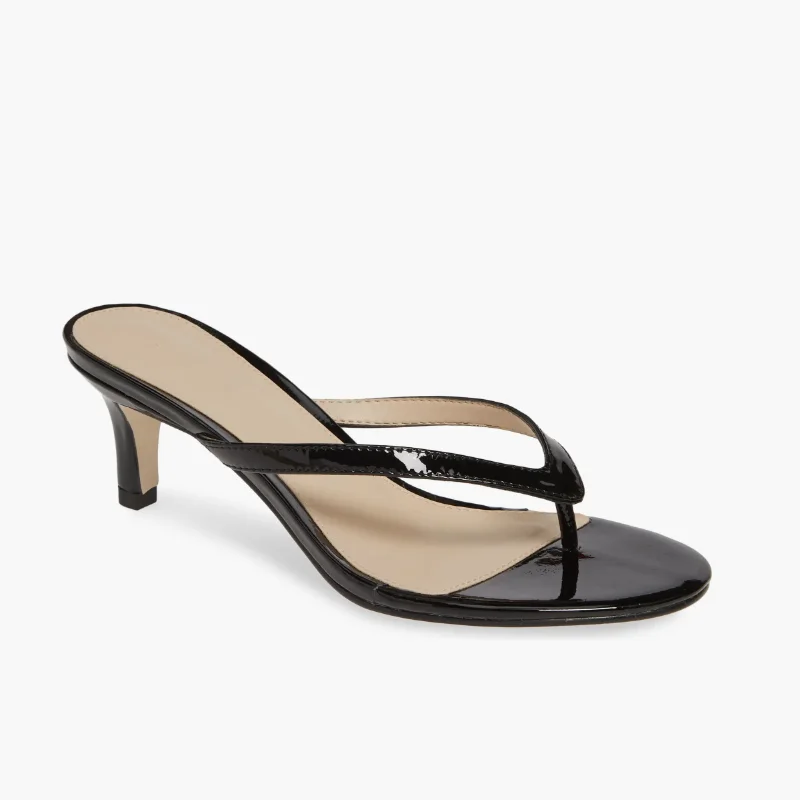 

French Retro High-Heeled Women'S Shoes With Double Toe Sandals Women'S Summer Thick Leather Slippers