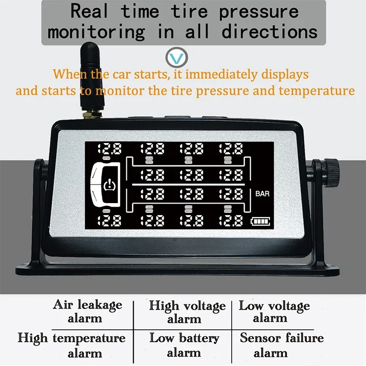 External 8-Wheel Truck Tire Pressure Monioring System - Real-Time TPMS for Heavy-Duty Vehicles factory