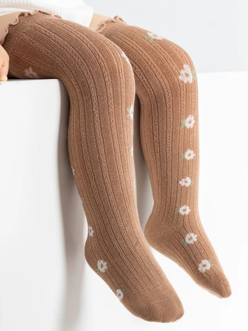 Calcetines de Algodón Peinado Premium para Bebé de 0 a 3 Meses, Calcetines Térmicos hasta la Rodilla, Ajuste Holgado, Sin Costuras, Sin Varillas