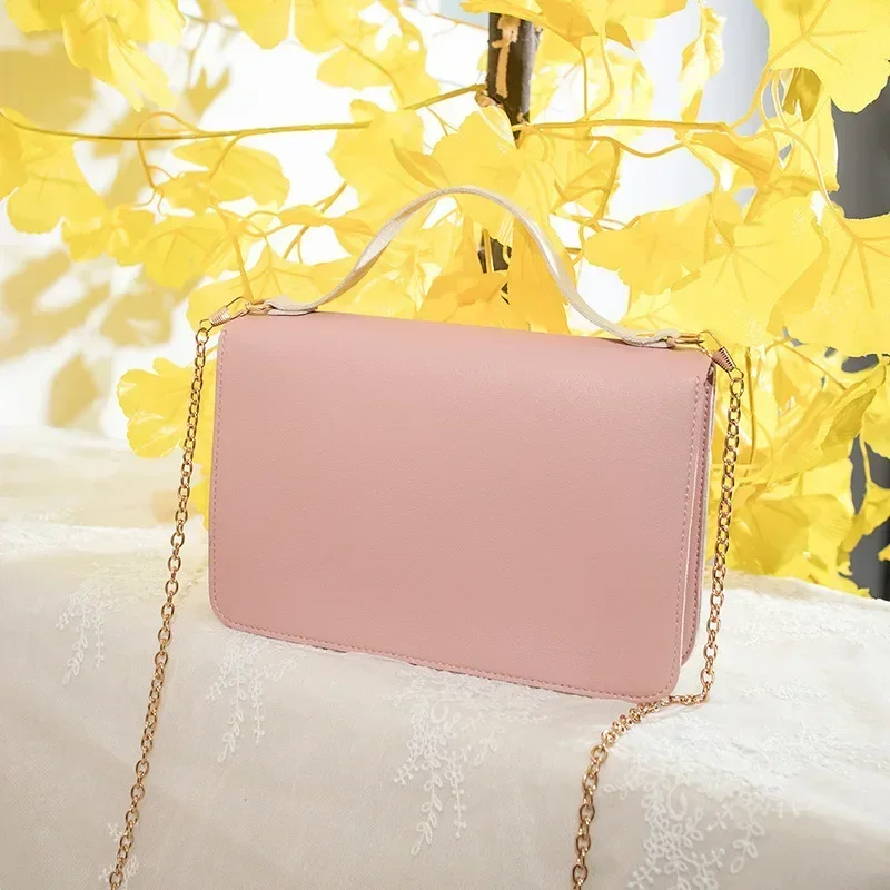 New Fashion Summer Bag Lid Lock Snap Phone Small Square Bag Korean Sequin Star Print One Shoulder Phone Bag Handbags