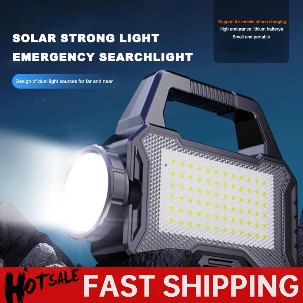 

Солнечный фонарь для кемпинга, мощный светодиодный прожектор COB, тип C, перезаряжаемый аккумулятор, прожектор для кемпинга, для походов, рыбалки на открытом воздухе