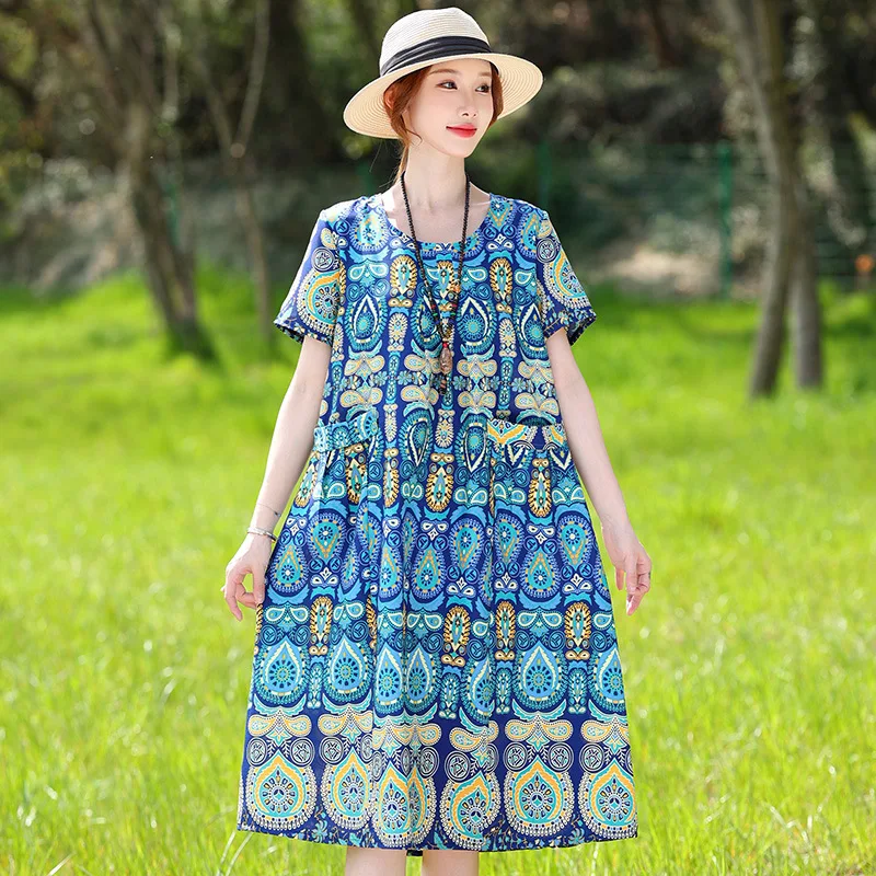 XL-6XL ملابس النوم المرأة قمصان النوم المتضخم القطن رايون ملابس النوم فستان سهرة حجم كبير خمر الأم Homewear قميص النوم