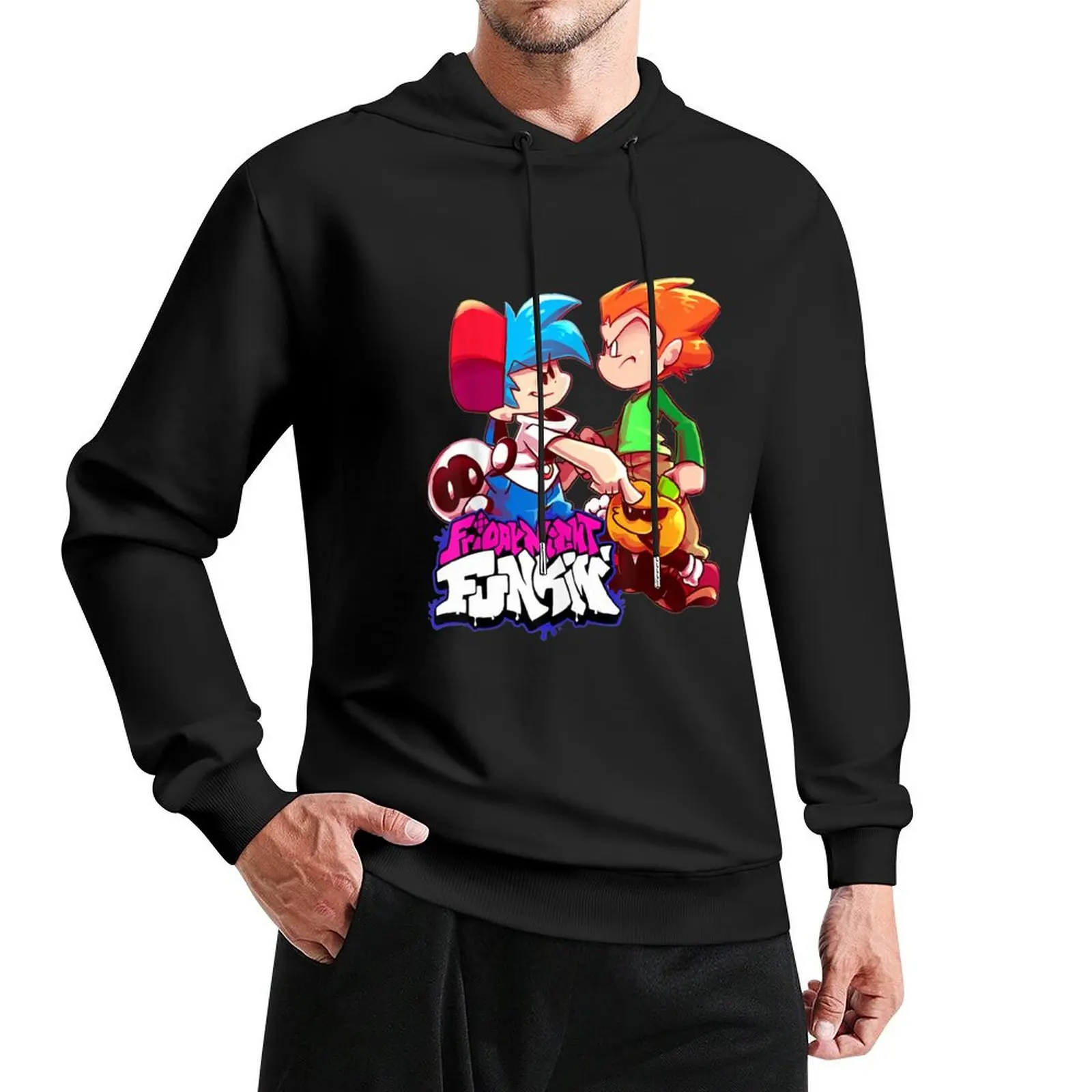 

Friday Night Funkin Boyfriend and Pico Pullover Hoodie мужская толстовка новая в толстовках и толстовках