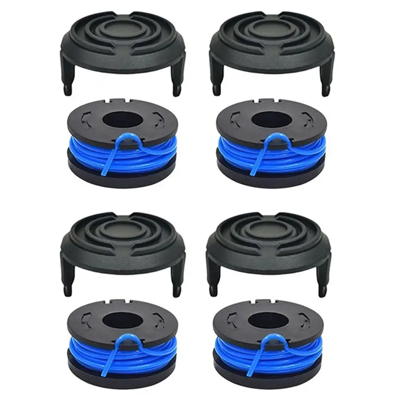Nylon 4 Spool Set 20115E-B 1Set W/4 Covers For Harbor For Freight/Bauer 20115EB Double-Ply Fishing Tackle Trimmer