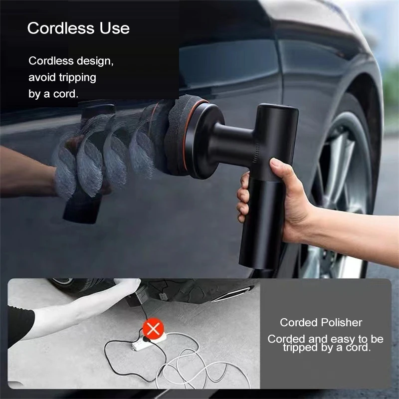 

Car Polisher Machine Wireless Electric Polishing Wax Tool Adjustable Speed Cordless Auto Polish Waxing Machine Type-C Interface