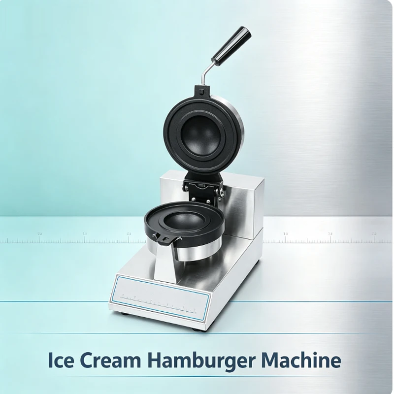 220v Commercial Hamburg Gelato Panini Press Machine Electric Ice Cream Waffles UfO Burger Grill Sandwich Press Maker