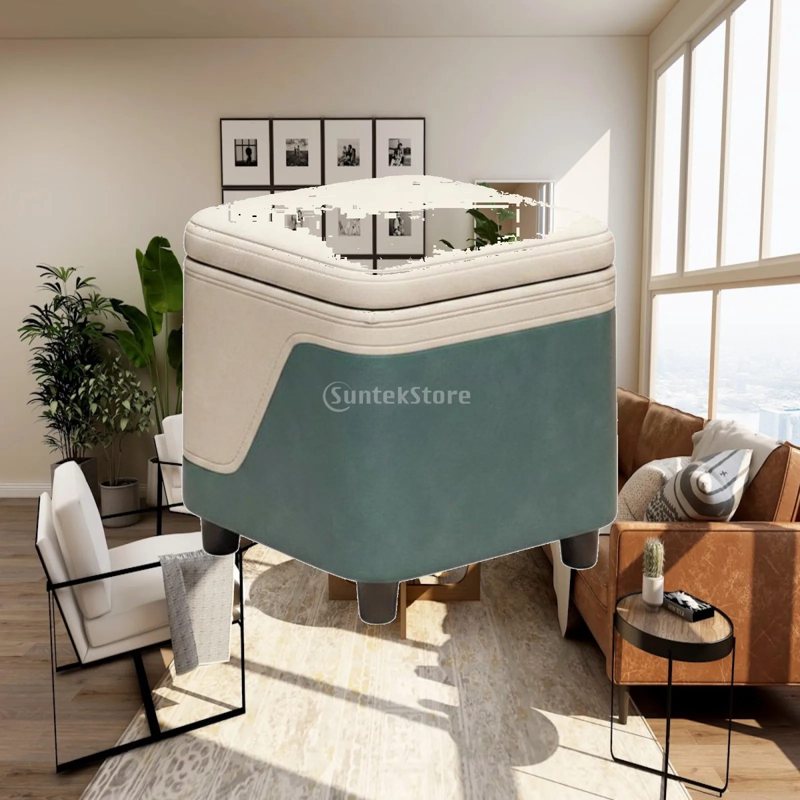 Versatile Storage Bench Ottoman with Lift Top for Bedroom Living Room Space Saving Seat