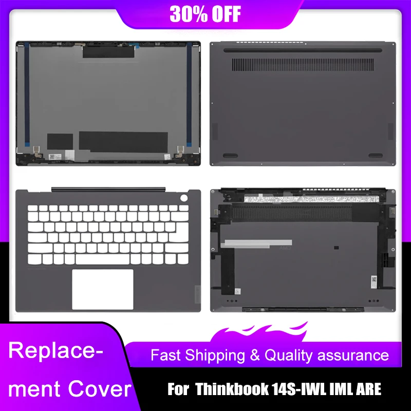 Ne Laptop LCD Back Top Cover For Lenovo Thinkbook 14S-IWL IML ARE  Palmrest Upper Bottom Base Case Replacement Grey A C D Cover