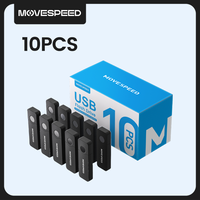 MOVESPEED 10PCS USB Flash Drive 4GB 8GB  Compact Shock-proof Memory Stick with Protection Cover