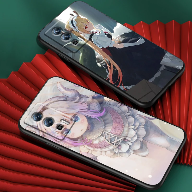 Cool Art Miss Kobayashis Dragon Maid For Xiaomi Redmi 9A 9C 9AT 10C 9 9T 10 12C 13C A3 12 K60 A1 K50 K40 5G Black Back