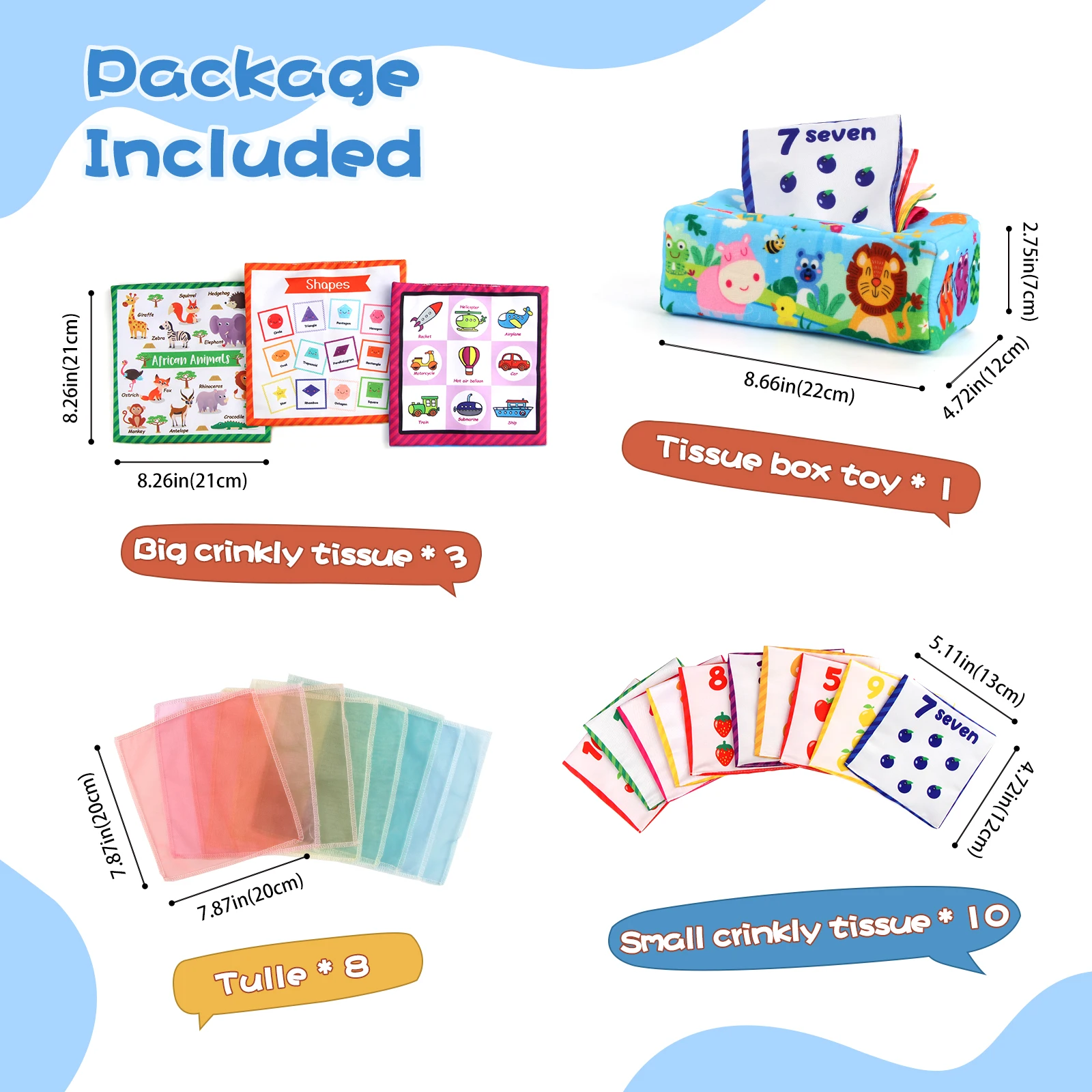 صندوق مناديل الطفل الملونة لينة لعبة حسية ل 0-18 متر طفل إصبع ممارسة ضخ وشاح حريري الهدايا ألعاب تعليمية مونتيسوري #4