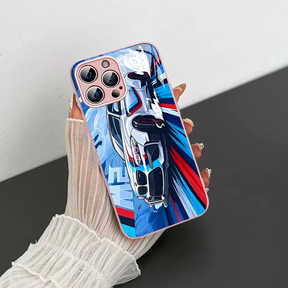 JDM Tokyo Drift Sports Car Phone Case Tempered Glass For Iphone 14 13 12 11 Pro Mini XS MAX 14Plus X XS XR Fundas