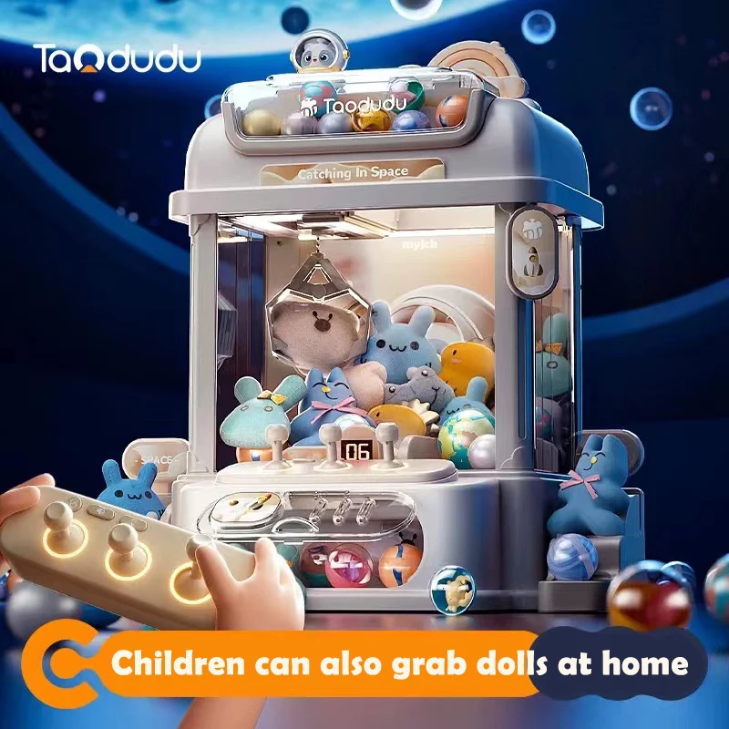 Duży rozmiar DIY Doll Machine Kids Coin Operated Play Game Mini Claw Catch Toy Crane Machines Music Doll Children Xmas Gifts Toys